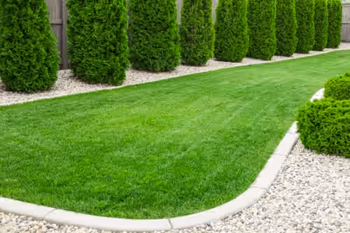 Freshly maintained Houston lawn and landscape beds by YPA Services